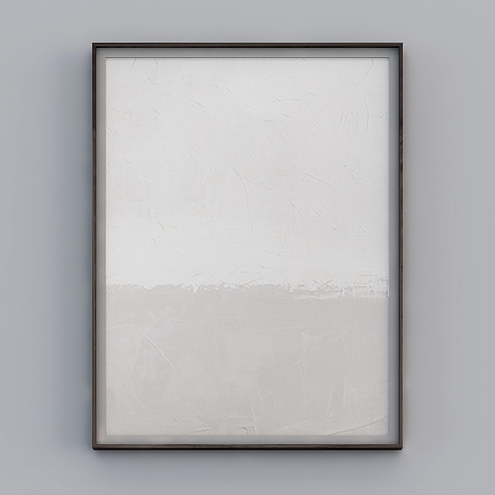现代玄关柜-装饰画-13D模型