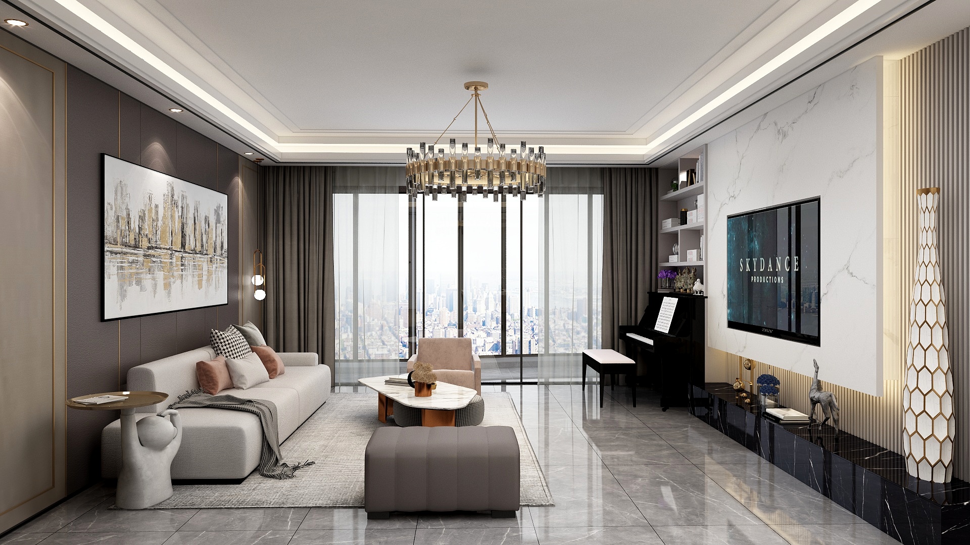 一品设计YP-现代简约装修效果图