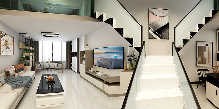 室内设计师邵珠军-凤凰国际复式公寓-装修设计方案