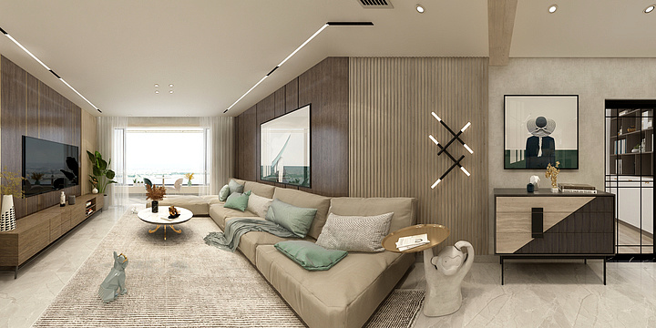 二哥xvWp-保利星阁3号户型现代风格-装修设计方案