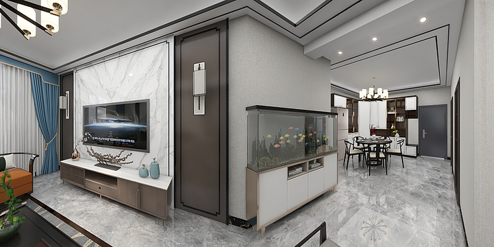 高峰整装子叶-蓝波圣景19-1702小玲-装修设计方案