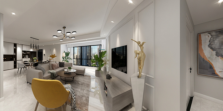 郑师18349975104-御景湾常姐-简约系现代-装修设计方案