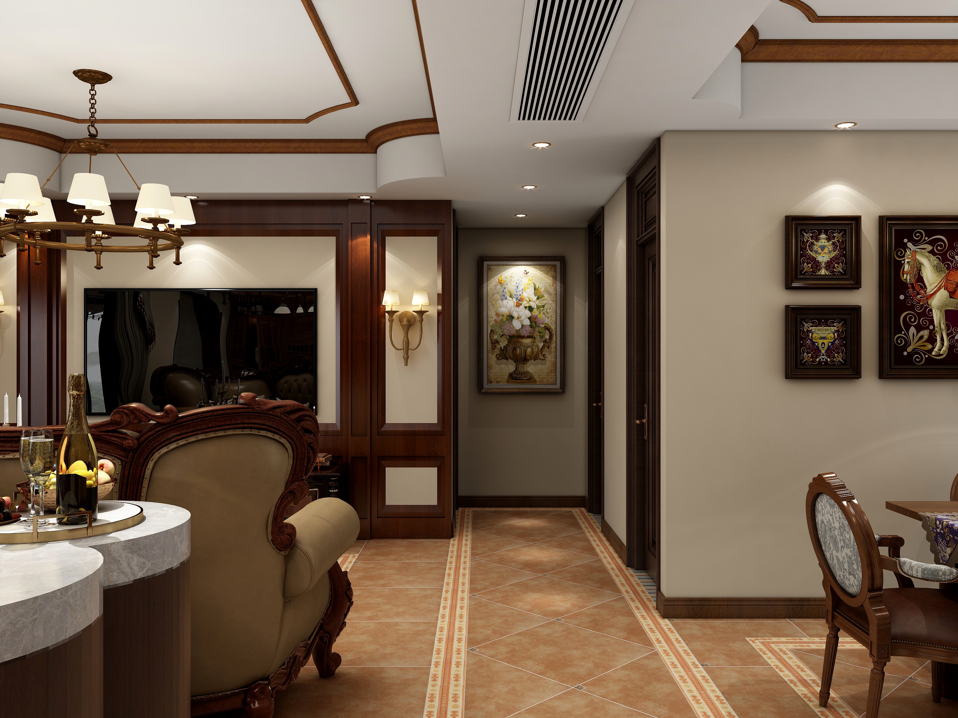 周玲-美式-浪漫的邂逅-装修设计方案