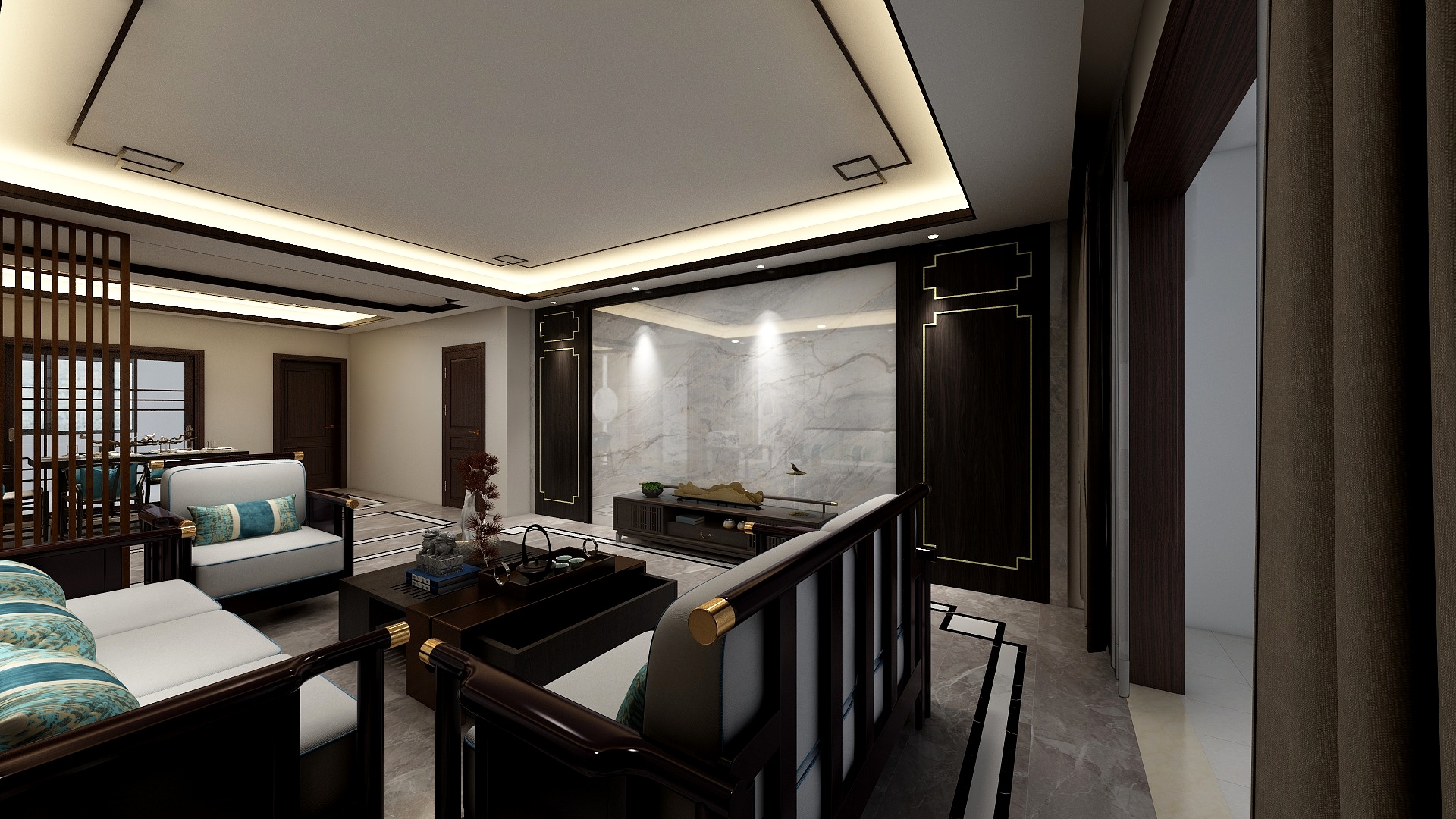 双喜全屋定制-田总户型中式-装修设计方案