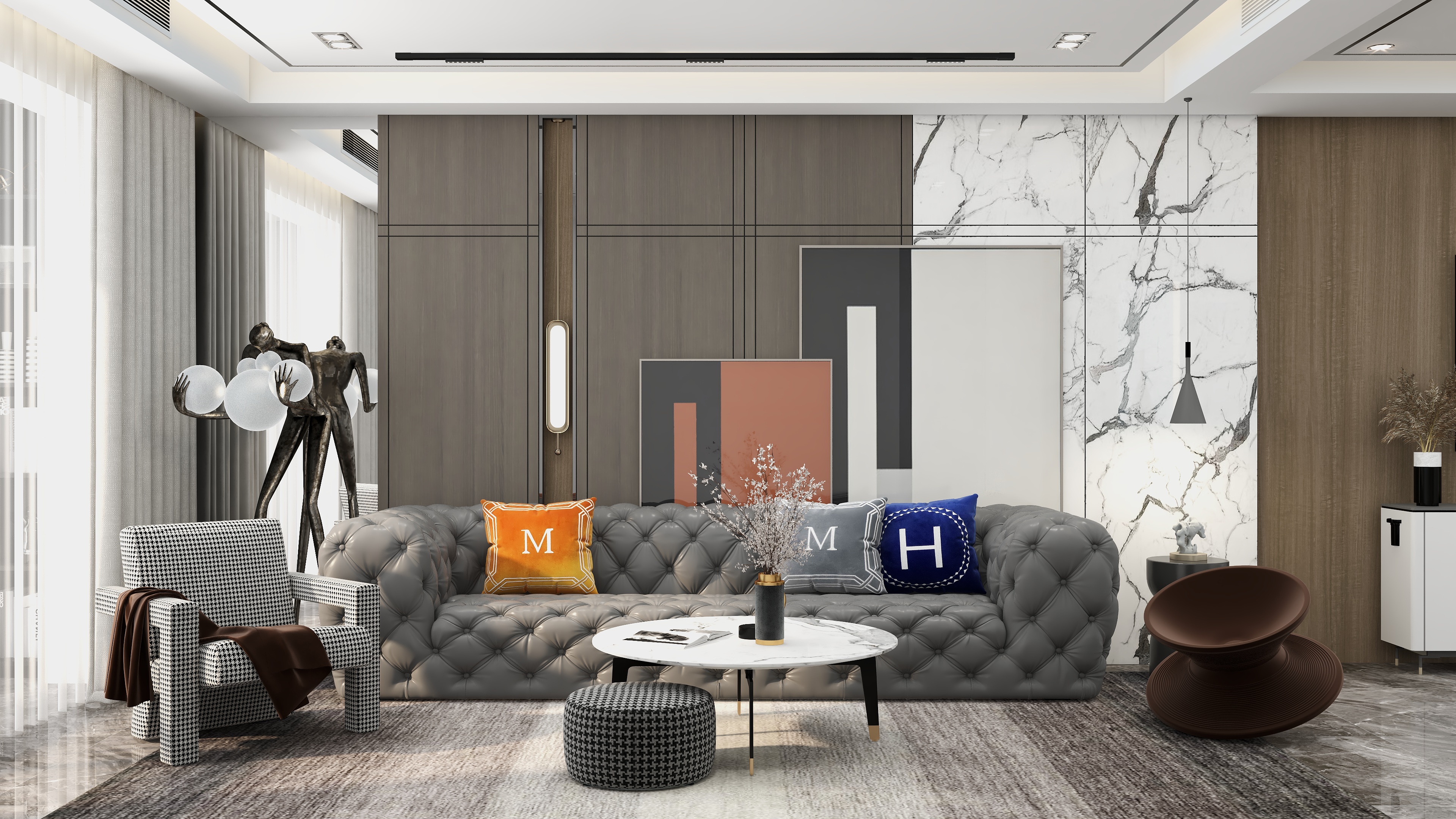 沈阳丨董博-现代简约装修效果图