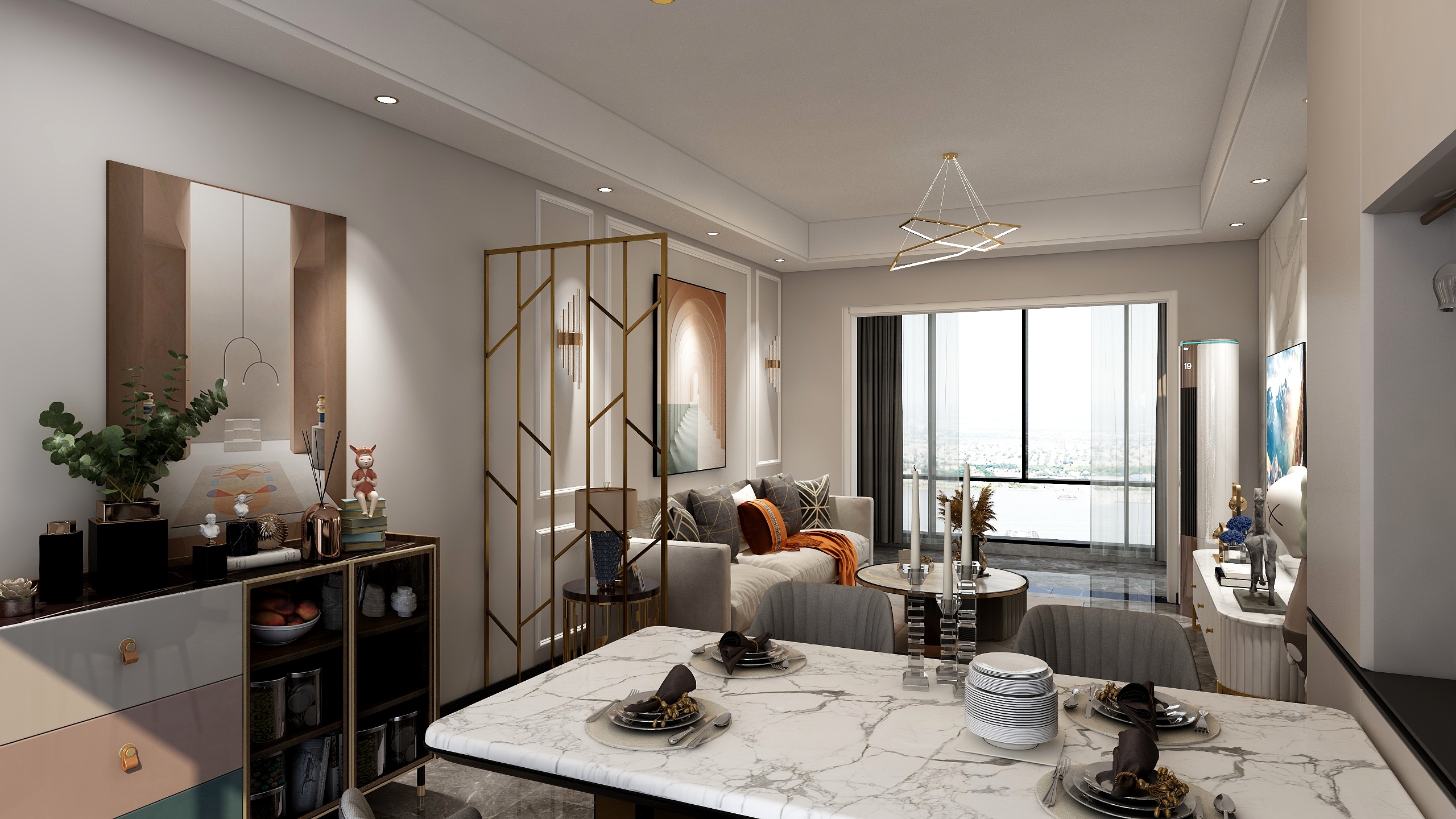 曹茂-刘女士现代轻奢风格-装修设计方案