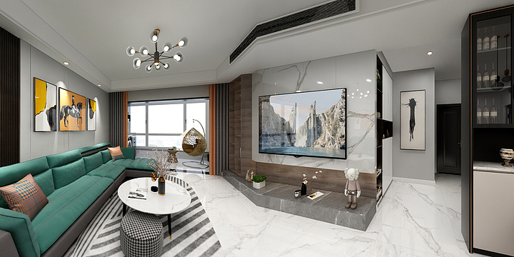 庭筑装饰设计-观园河畔116-01户型-装修设计方案