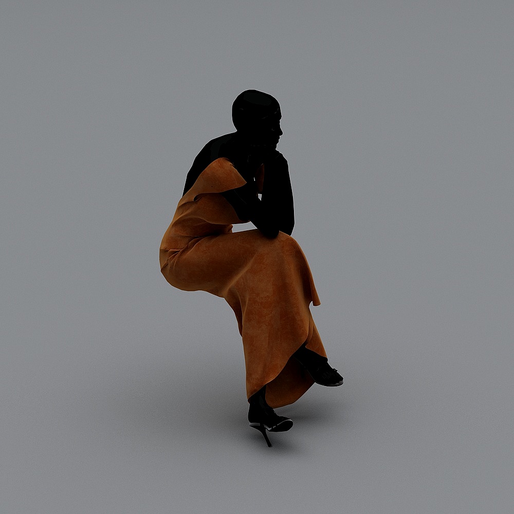 现代服装店橱窗-模特3D模型