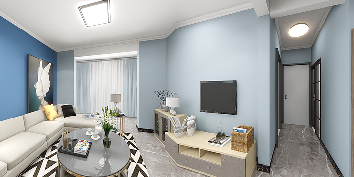 Maple周文-李姨雅居设计效果图-装修设计方案