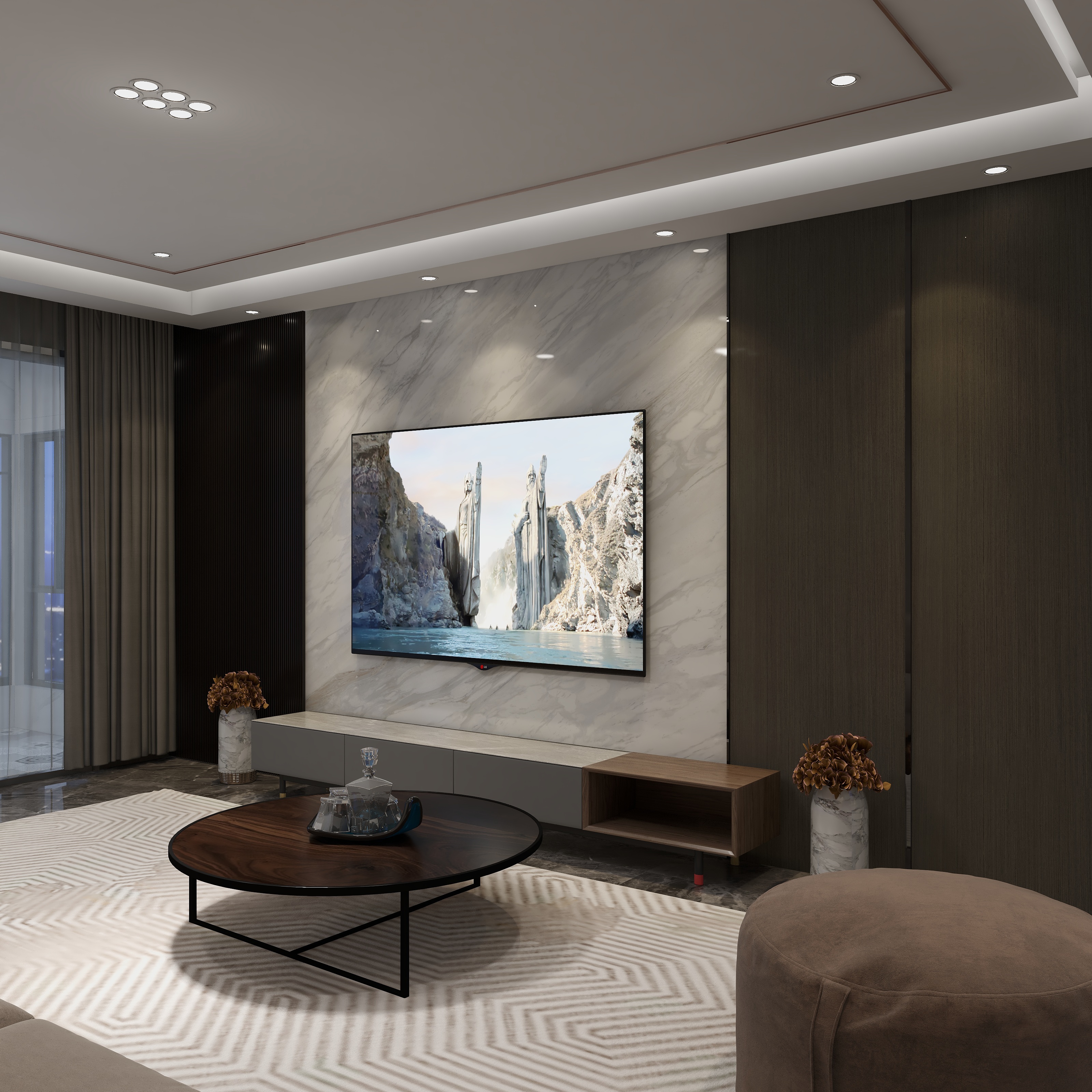 黄新-七喜设计：现代轻奢装修效果图