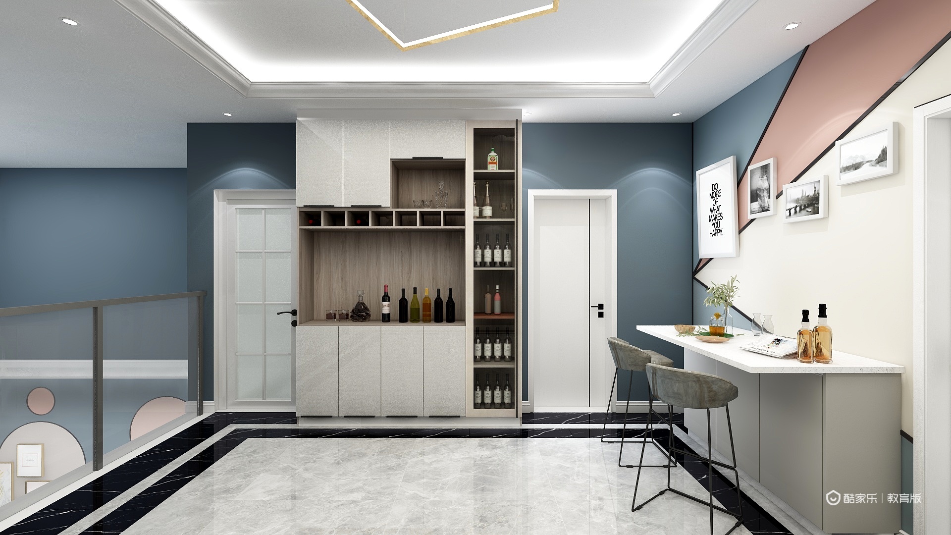 张警月月月AZpz-【复式】撞色混搭风装修效果图