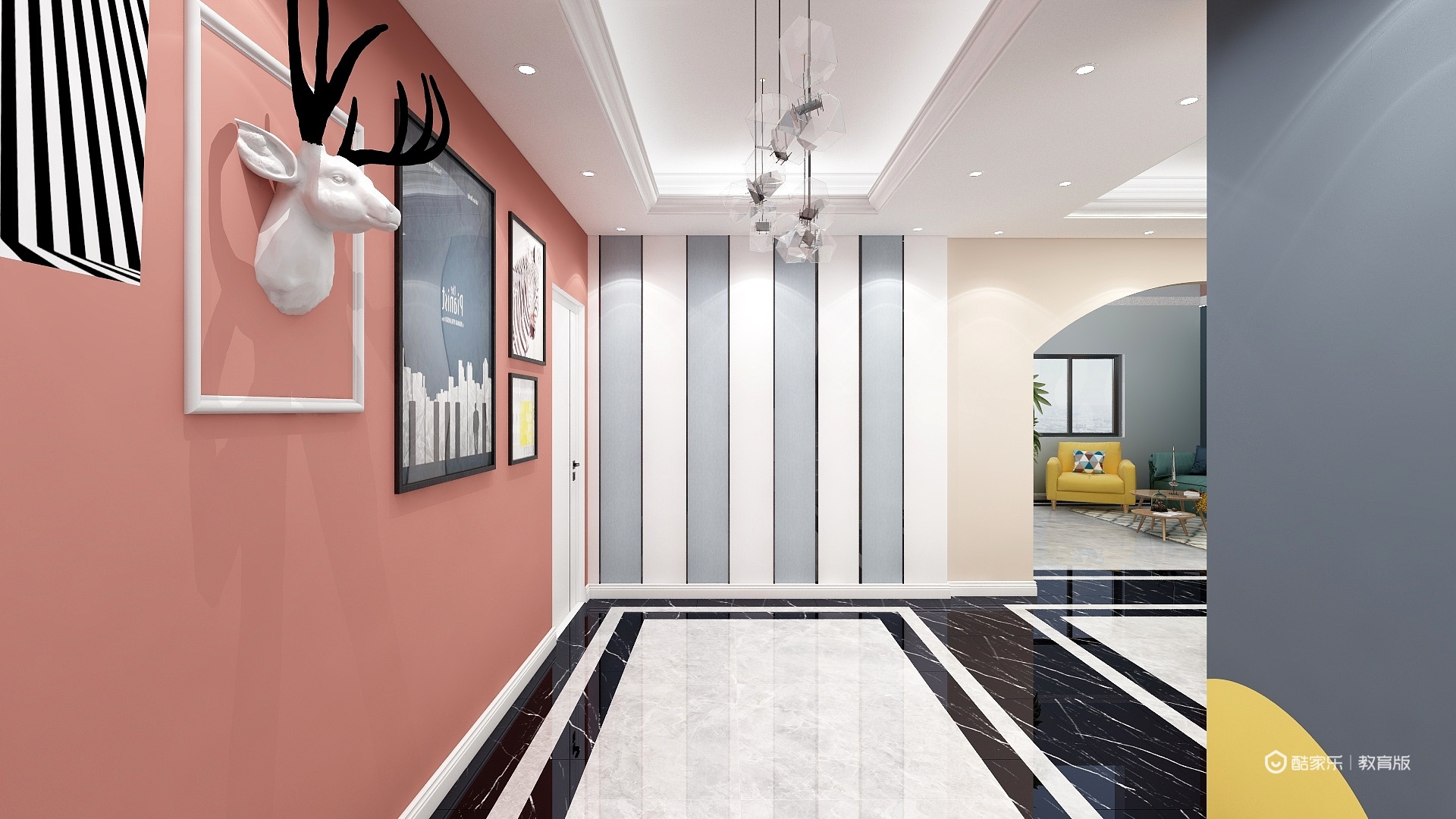 张警月月月AZpz-【复式】撞色混搭风装修效果图