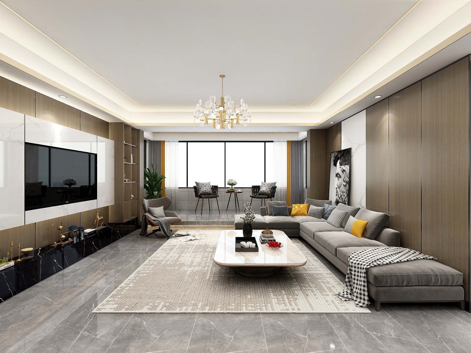 淘宝搜友诺设计-港式轻奢装修效果图