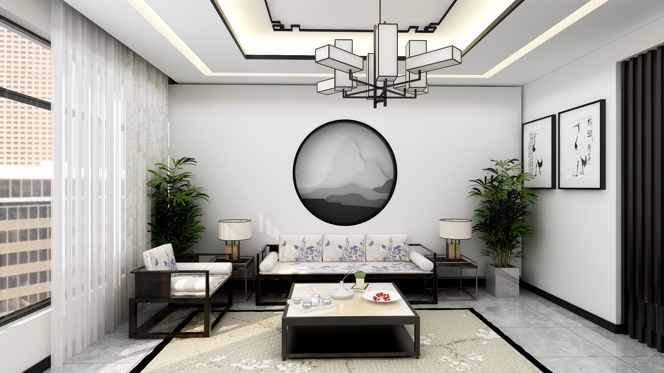 省院刘亚龙-新中式别墅装修效果图