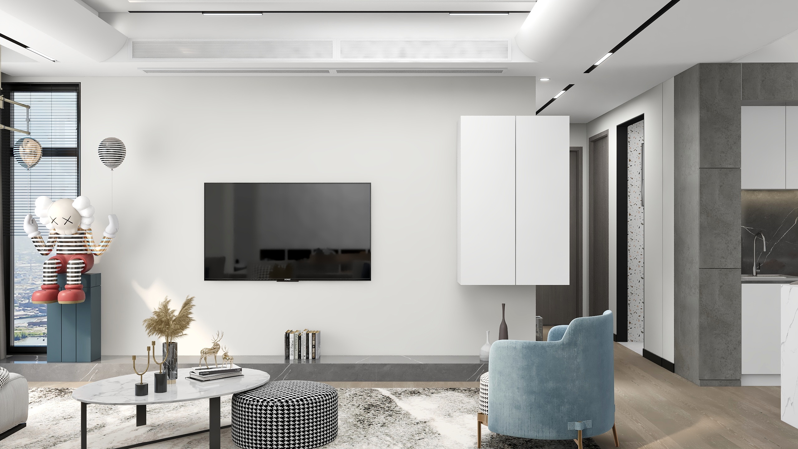 绵阳了凡设计一刘刚-现代极简-等天津234平米复式-强化收纳-装修设计方案