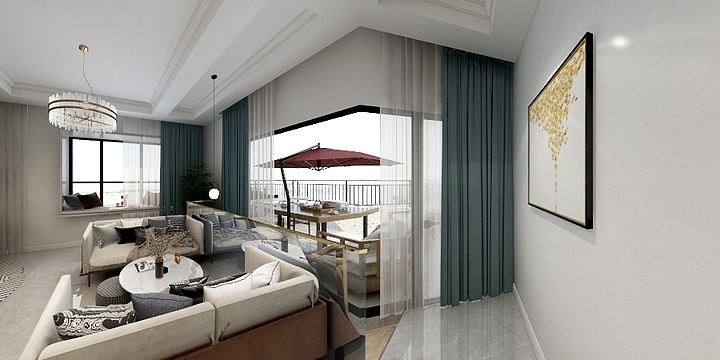 李娜咿呀呀-德才花苑1-1504现代--李娜-装修设计方案