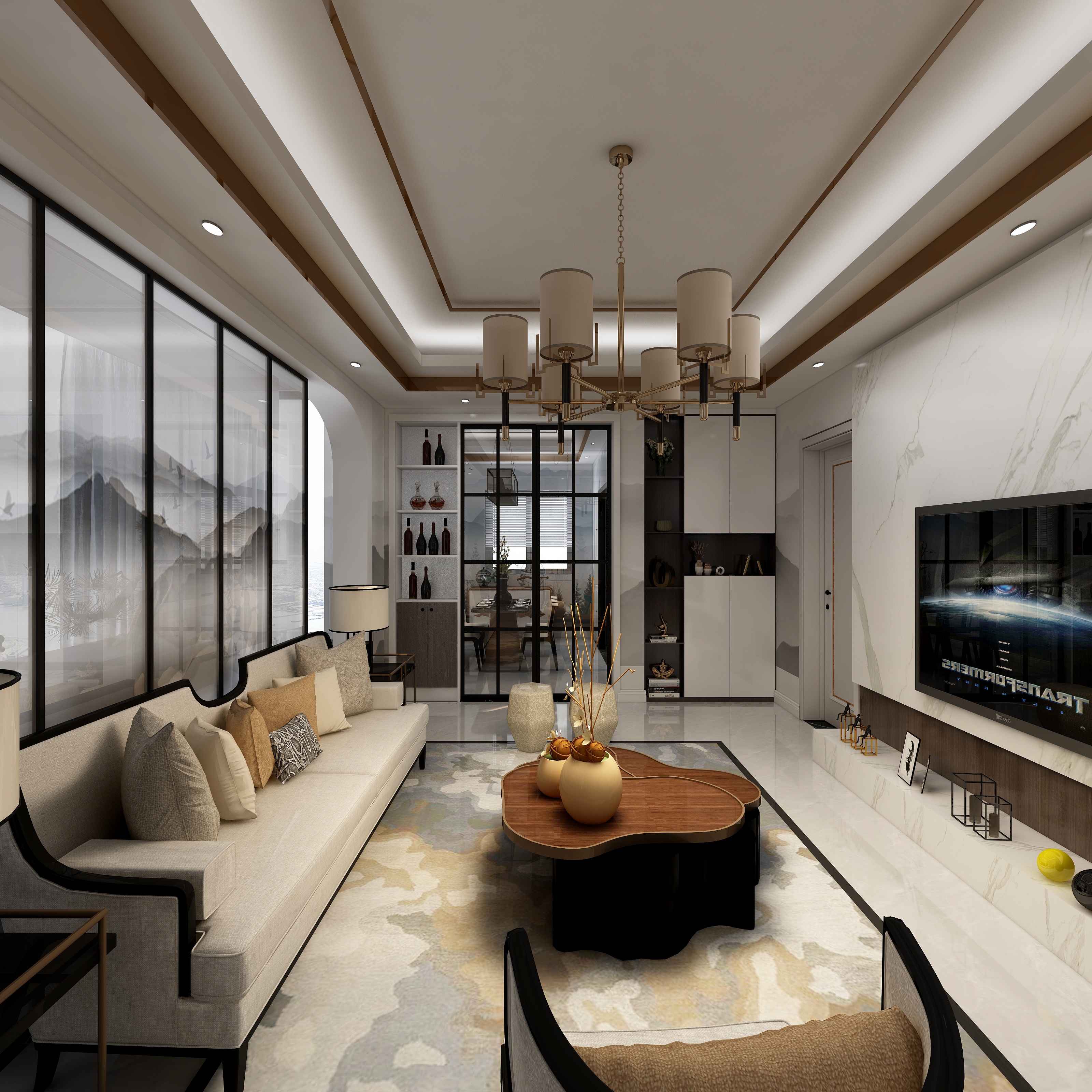 设计师-郭璇-瑞和园89.50㎡B户型3室2厅1卫装修效果图