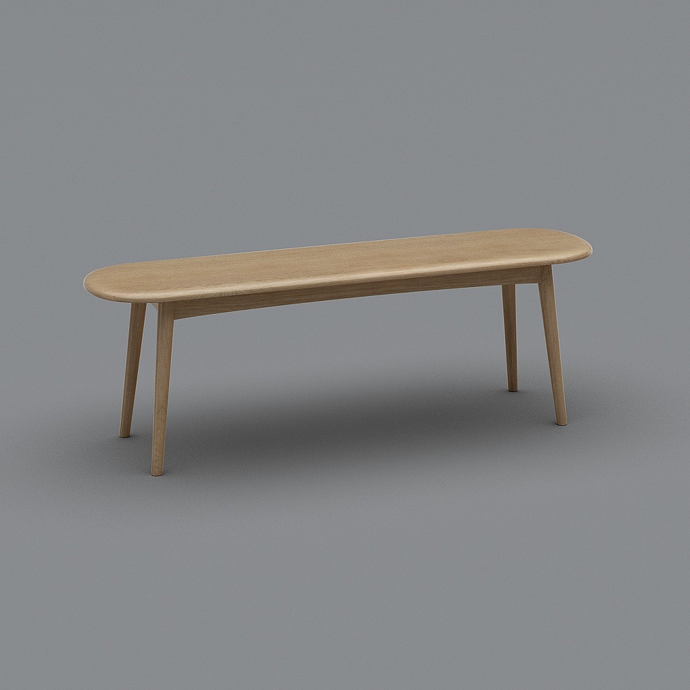 源氏木语-柏林-Y83T76-长条凳3D模型