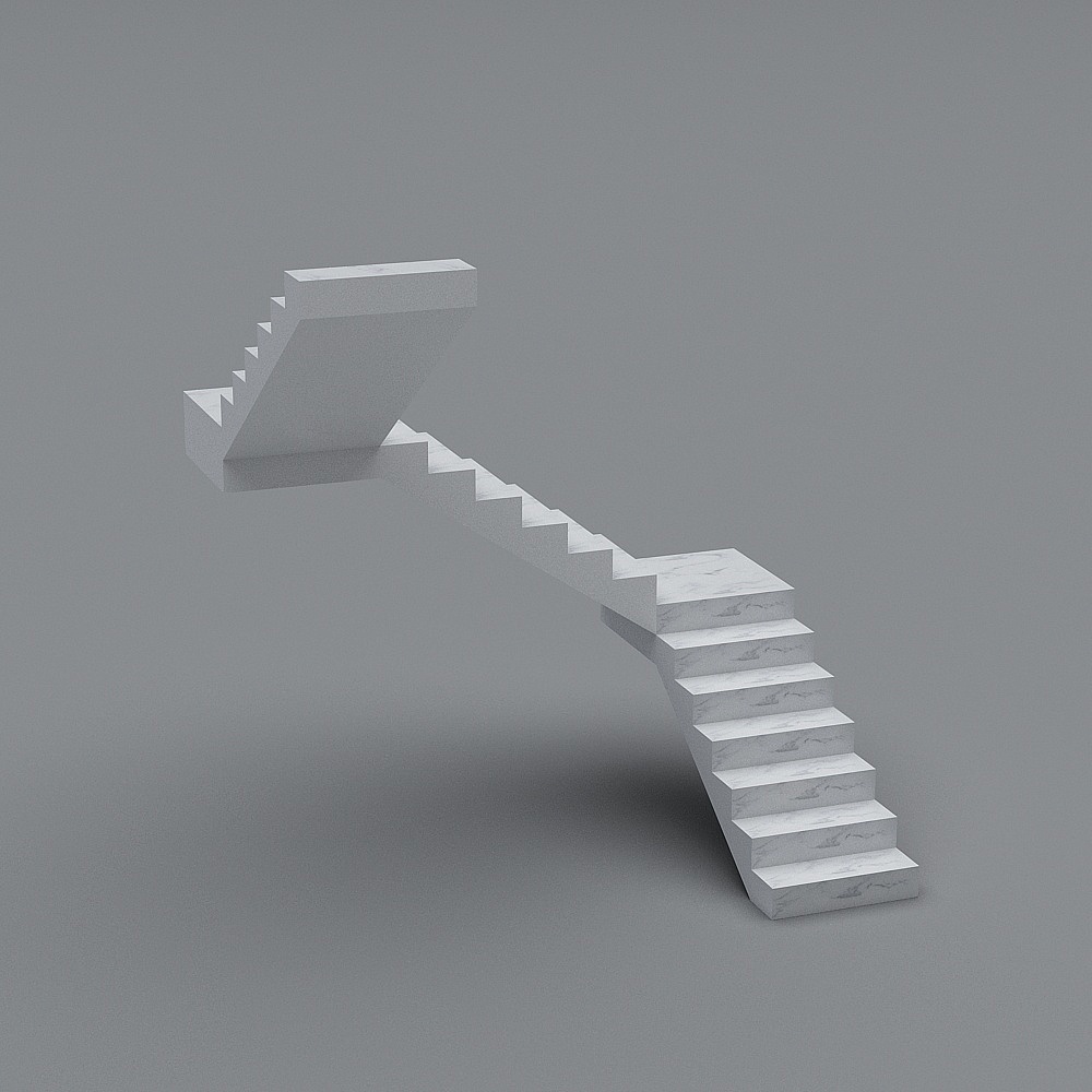 U型楼梯3D模型