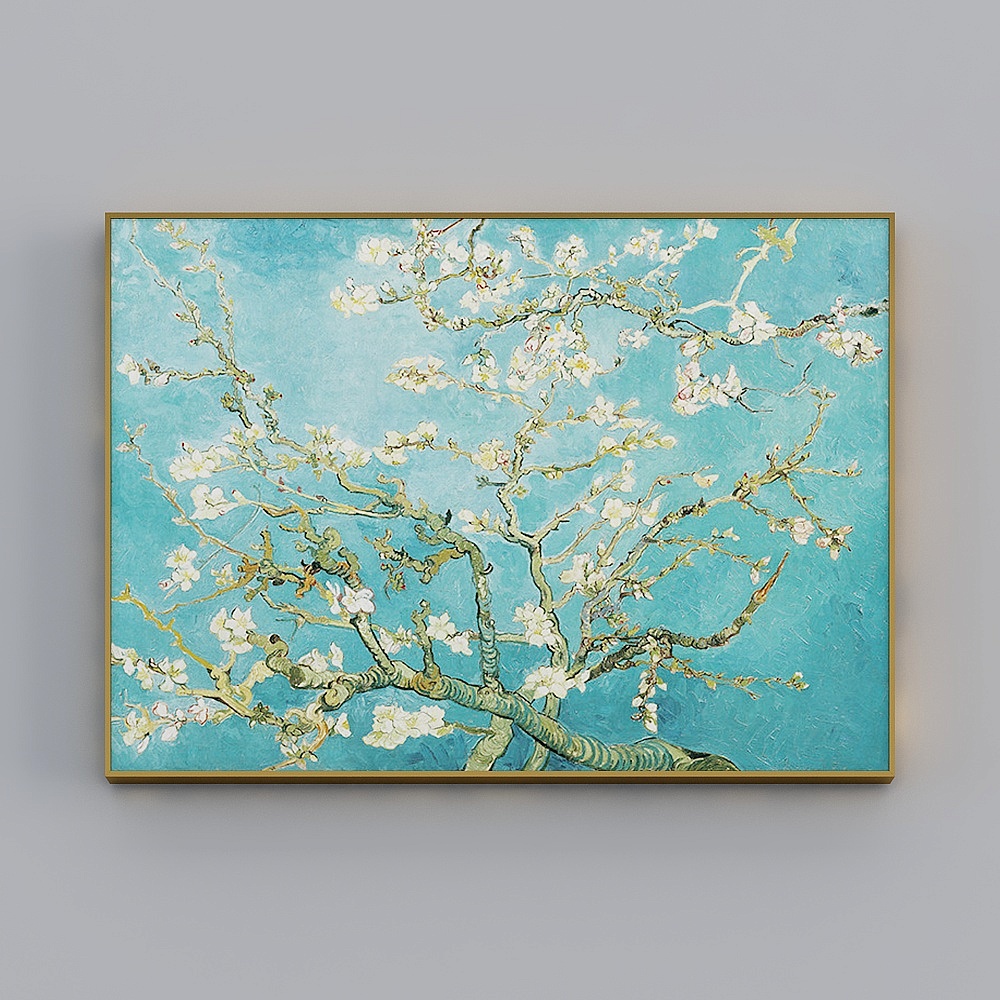 海龙红-欧式风格-客厅卧室装饰画-梵高名画合集3D模型