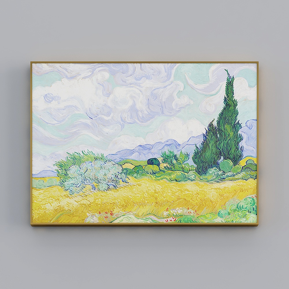 海龙红-欧式风格-客厅卧室装饰画-梵高名画合集