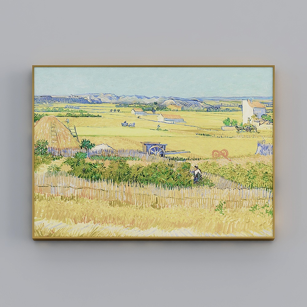 海龙红-欧式风格-客厅卧室装饰画-梵高名画合集3D模型