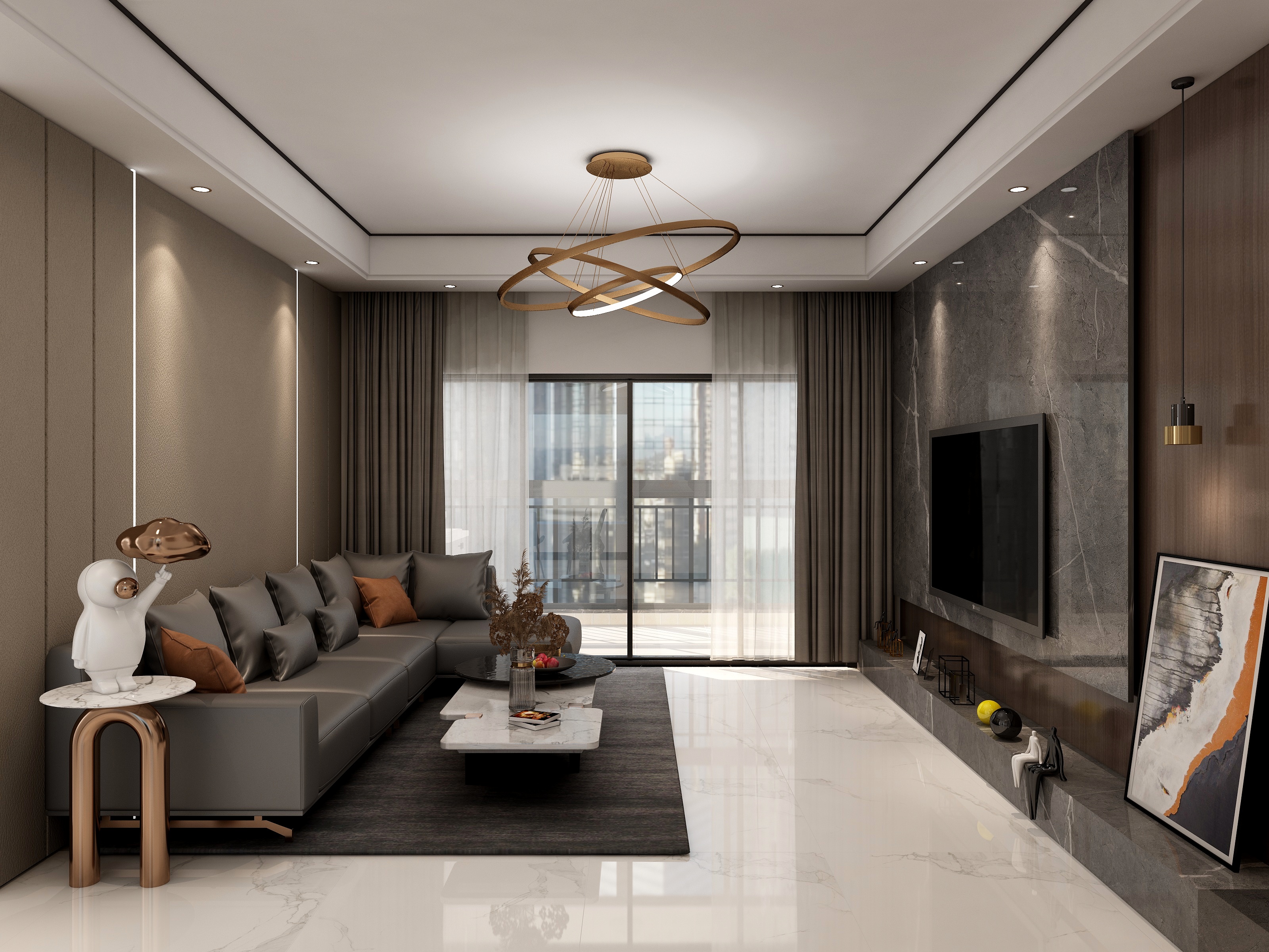 MJ137779-深啡调现代-装修设计方案