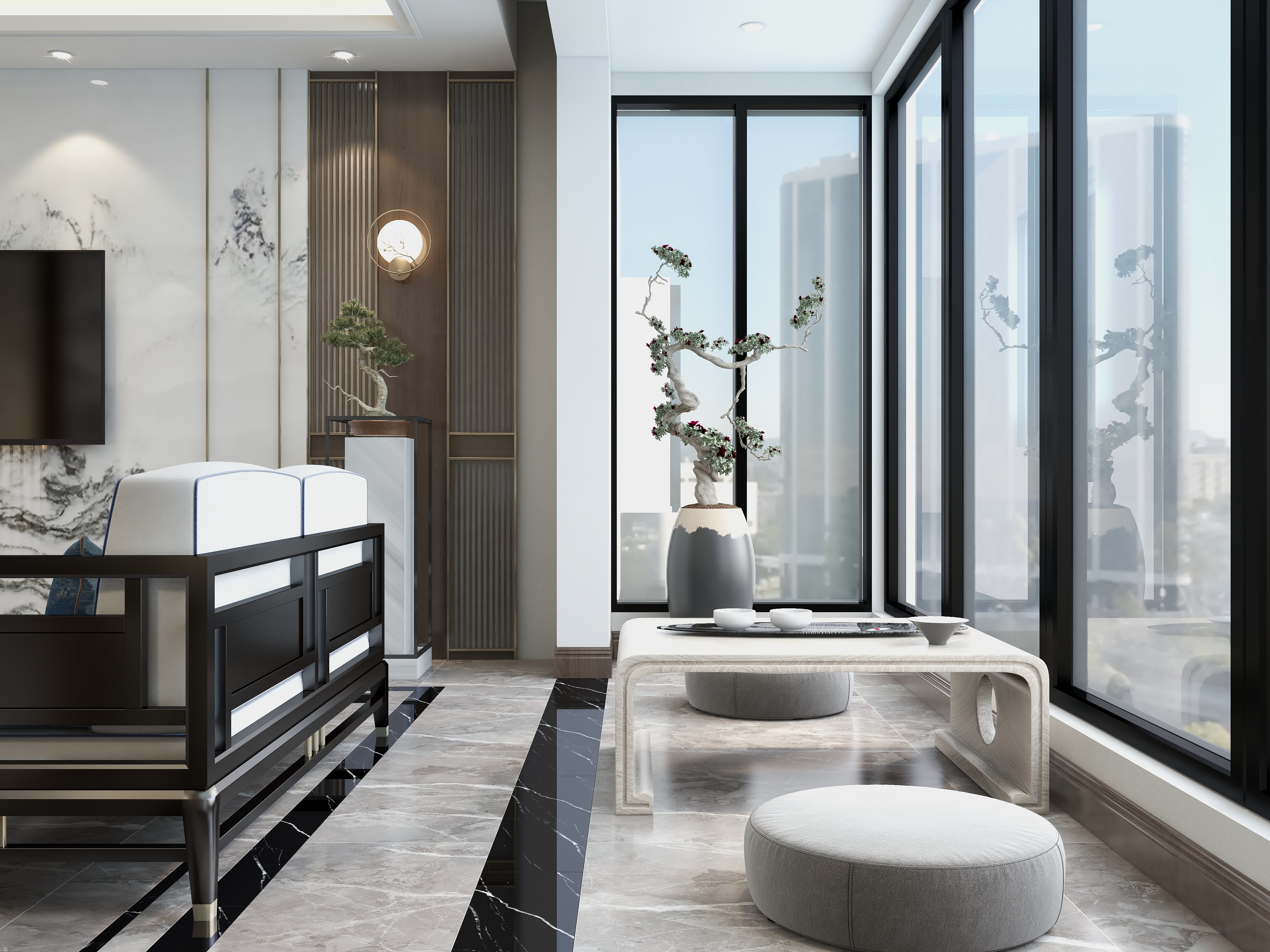 李佳洋-新中式-郑州永威五月花城装修效果图