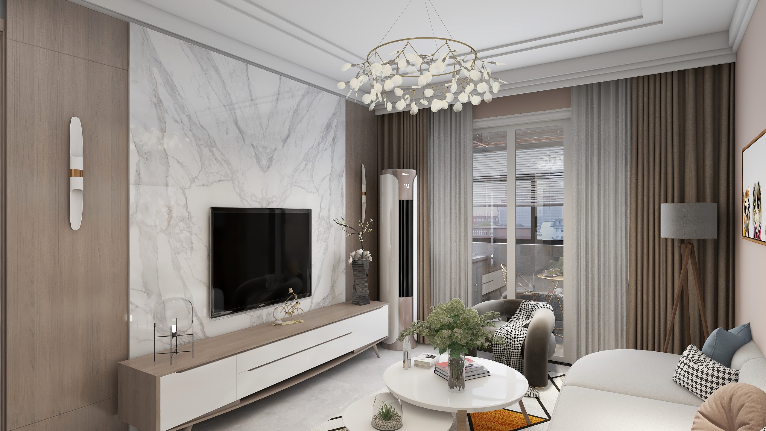 LY室内外别墅设计-德信海德公园83.00㎡A2’3室2厅1卫1厨-装修设计方案