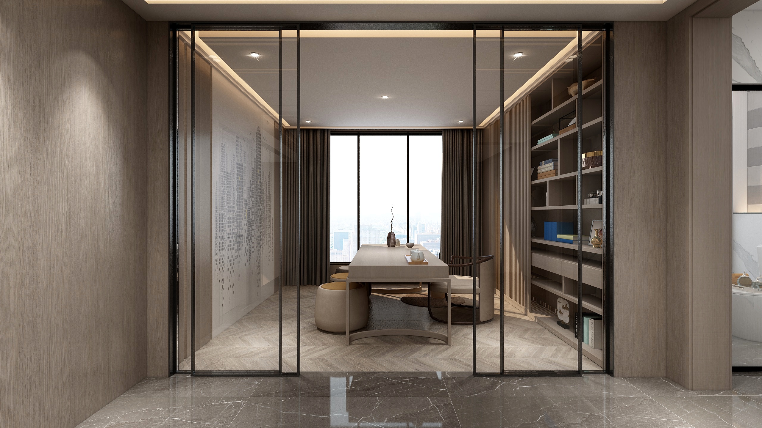 定北北-(山海)—轻奢—300平双层别墅装修效果图