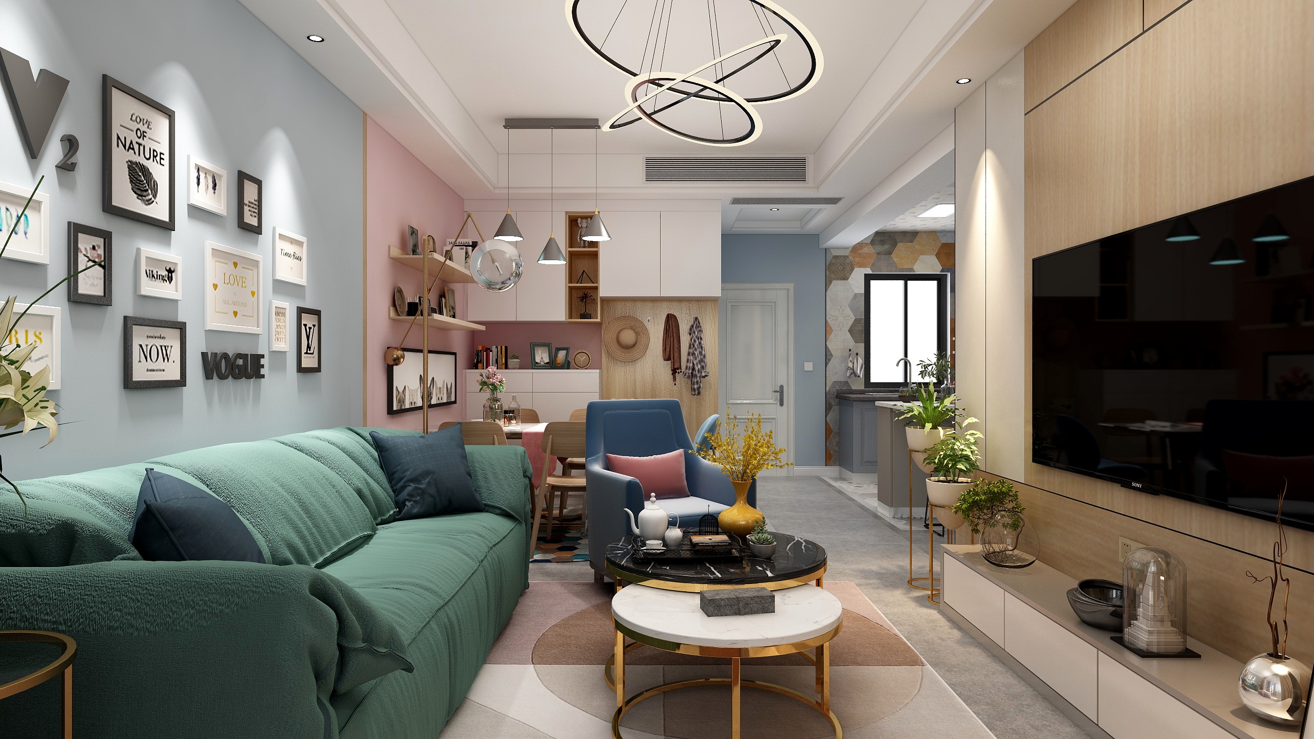 叶宇斌-德信海德公园83.00㎡A2’3室2厅1卫1厨-装修设计方案