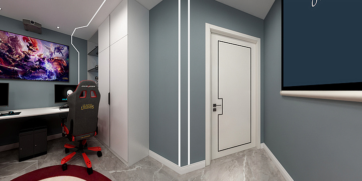 设计师郄忠洋-轻奢电竞-装修设计方案