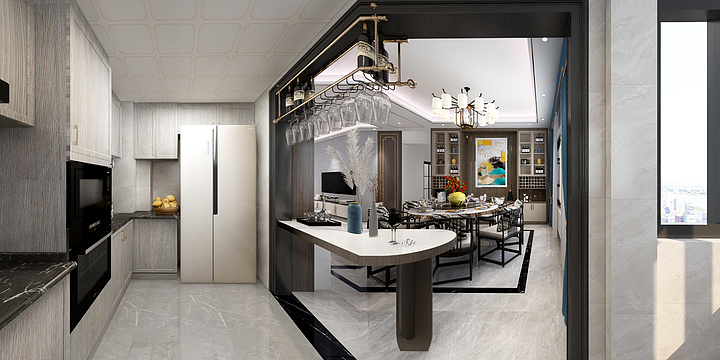 设计师向飞扬-中鼎华城建模-装修设计方案