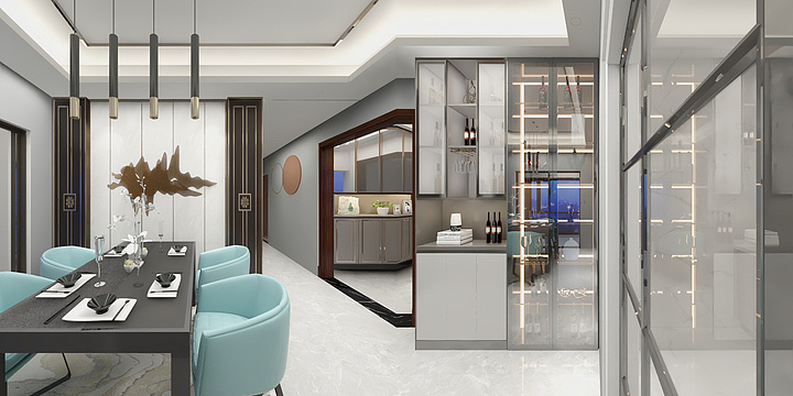 冉嵩138-7140-7939-泛悦城133²-范女士客餐厅-装修设计方案