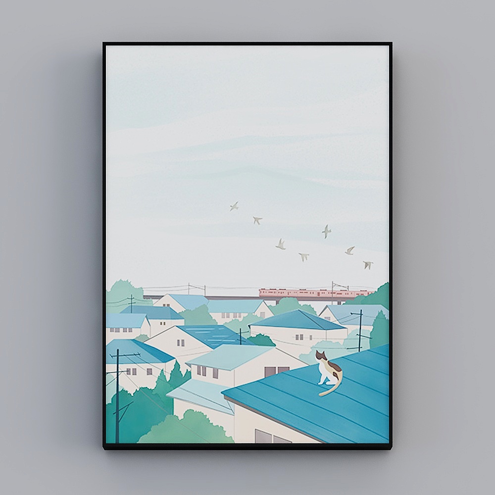 海龙红-北欧风-客厅卧室玄关装饰画-四季物语