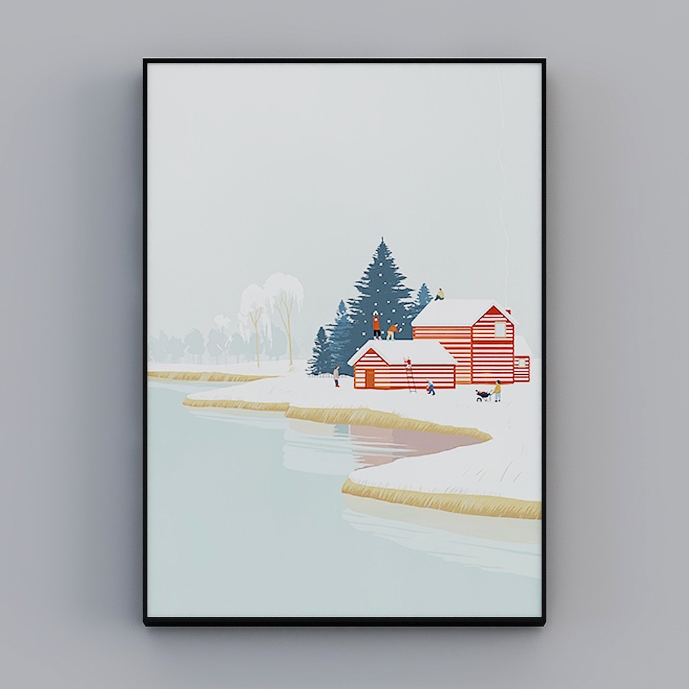 海龙红-北欧风-客厅卧室玄关装饰画-四季物语