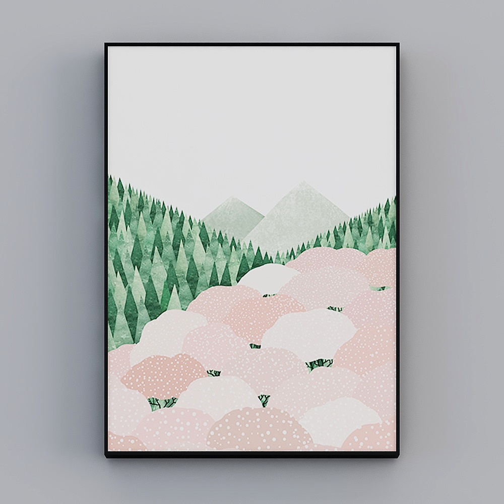 海龙红-北欧风-客厅卧室玄关装饰画-四季物语