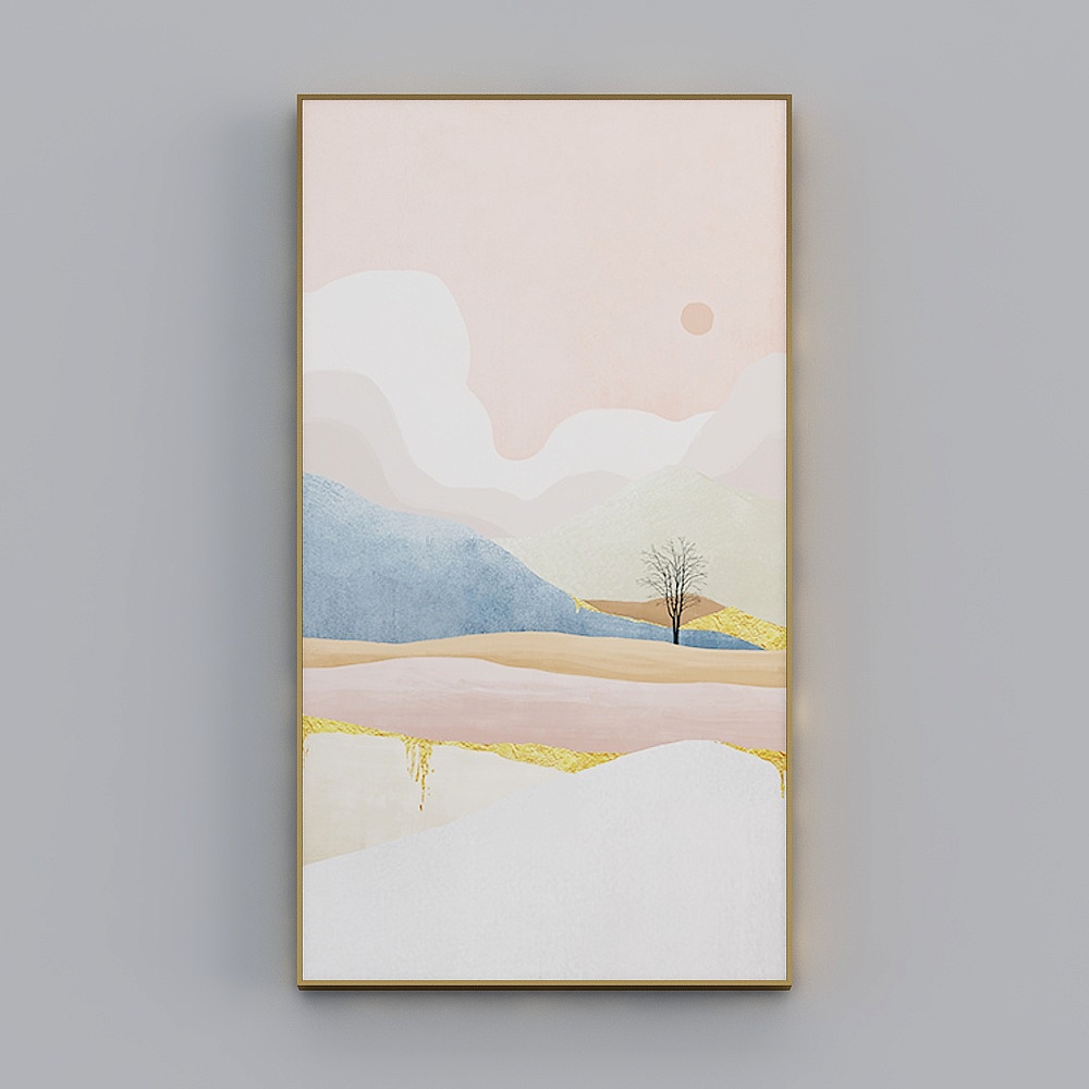 海龙红-现代风-客厅卧室玄关装饰画-青山清梦