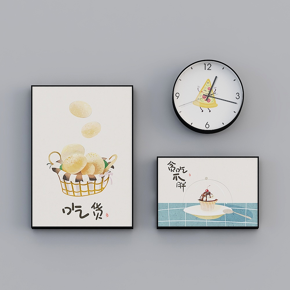 海龙红-北欧风-客厅餐厅装饰画-甜蜜幸福
