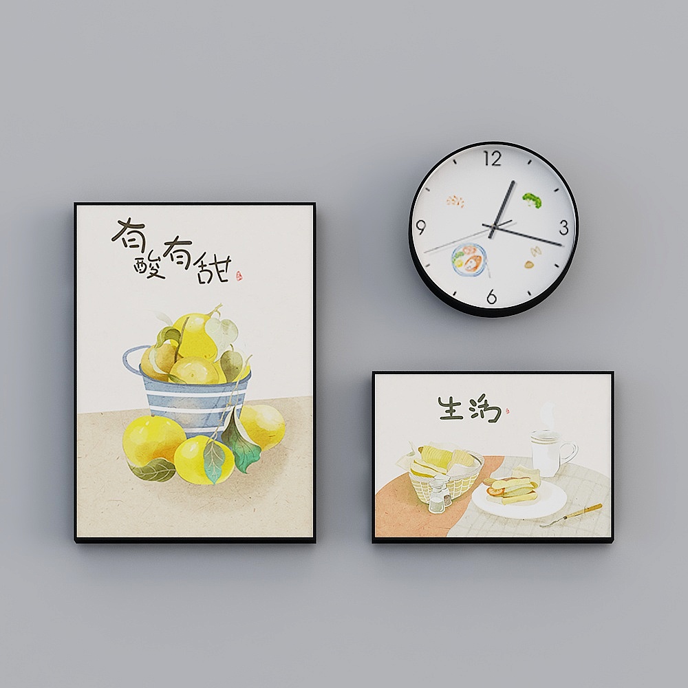 海龙红-北欧风-客厅餐厅装饰画-甜蜜幸福