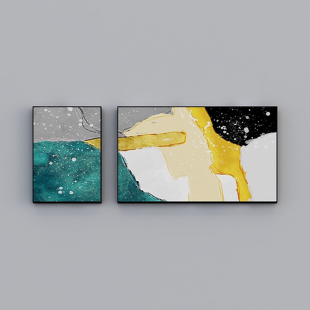 海龙红-现代风-抽象客厅卧室装饰画-幻夜星尘