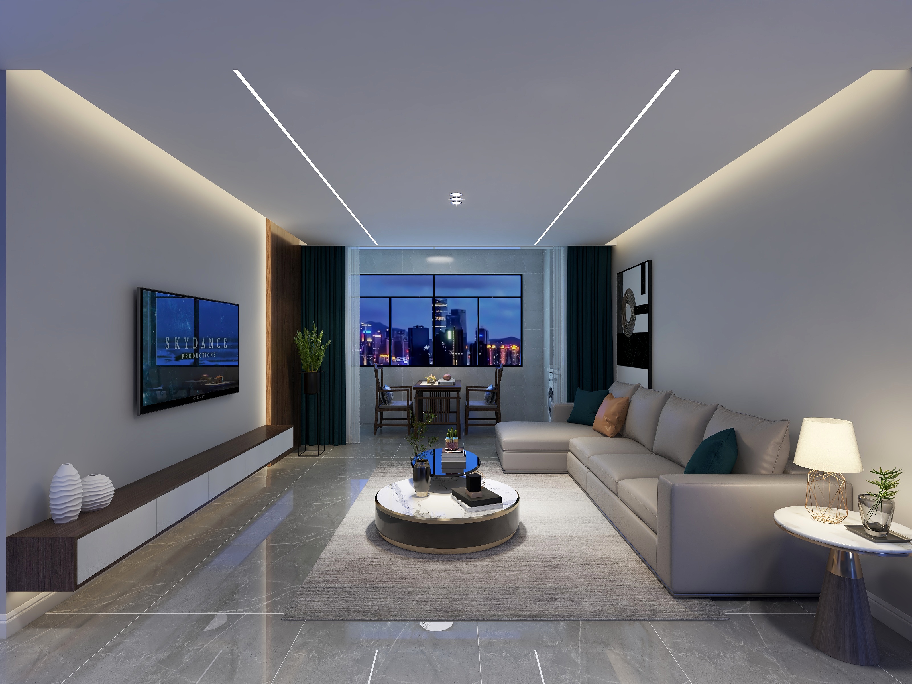 DesignZLJ-夜晚打光模板-简约风格-副本-装修设计方案