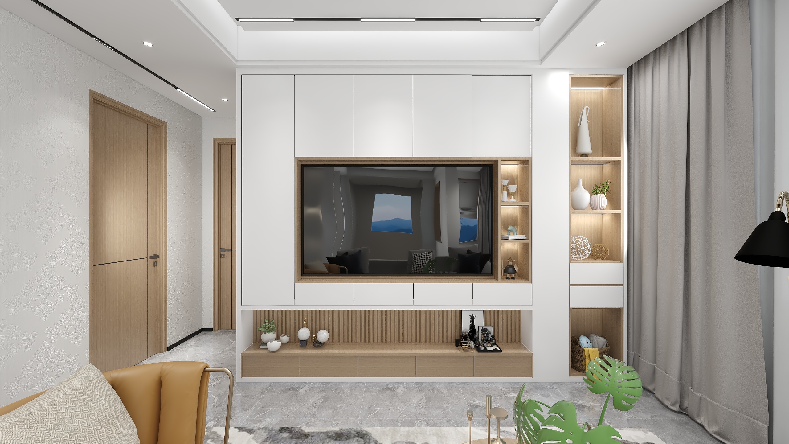 王涛-北欧风情89.50㎡3室2厅1卫-装修设计方案