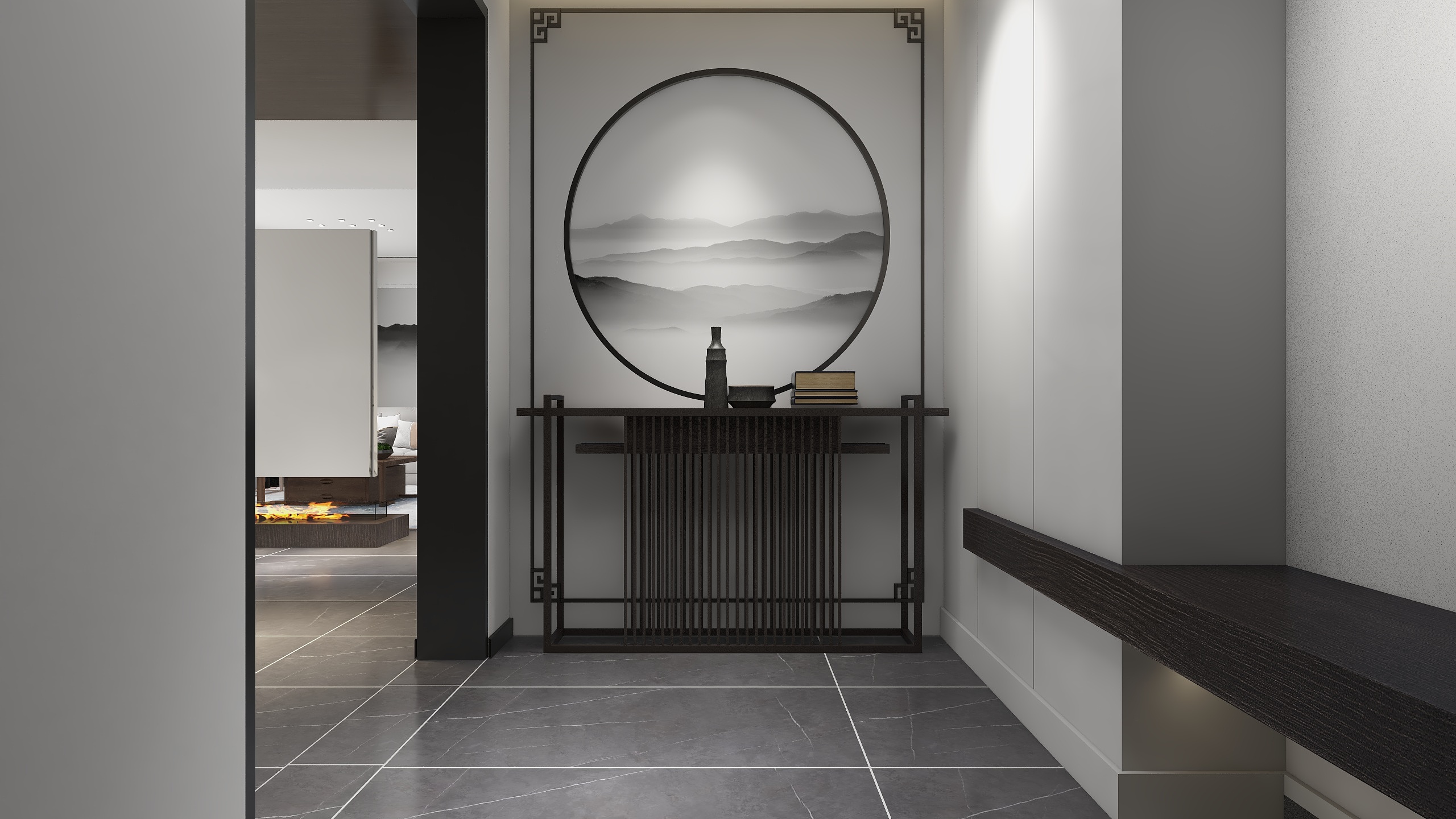 骑摩托的装修仔-墨青装修效果图