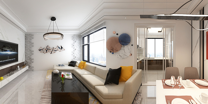 专业家装工装设计21-旧房改造全景图-装修设计方案