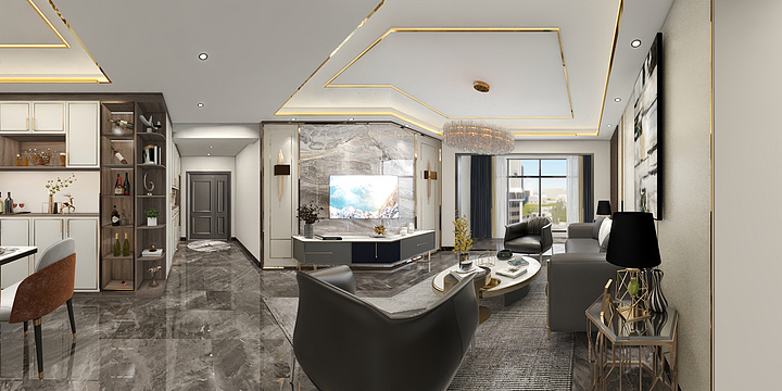 全屋定制设计师舒鹏程-美的国宾府孙女士家方案二-装修设计方案