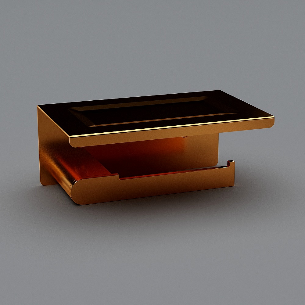 纸巾架AL-62561-L拉丝金3D模型