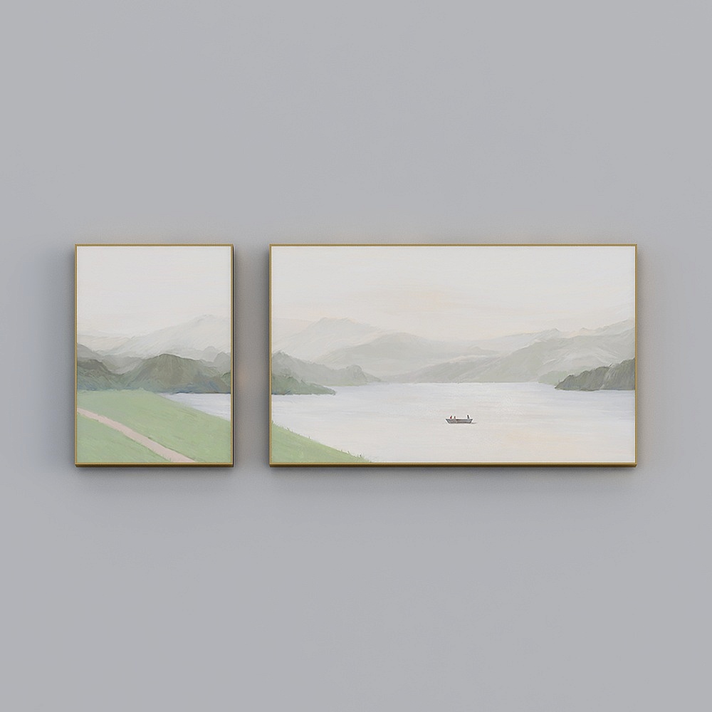 海龙红-北欧风-客厅卧室餐厅装饰画-山野