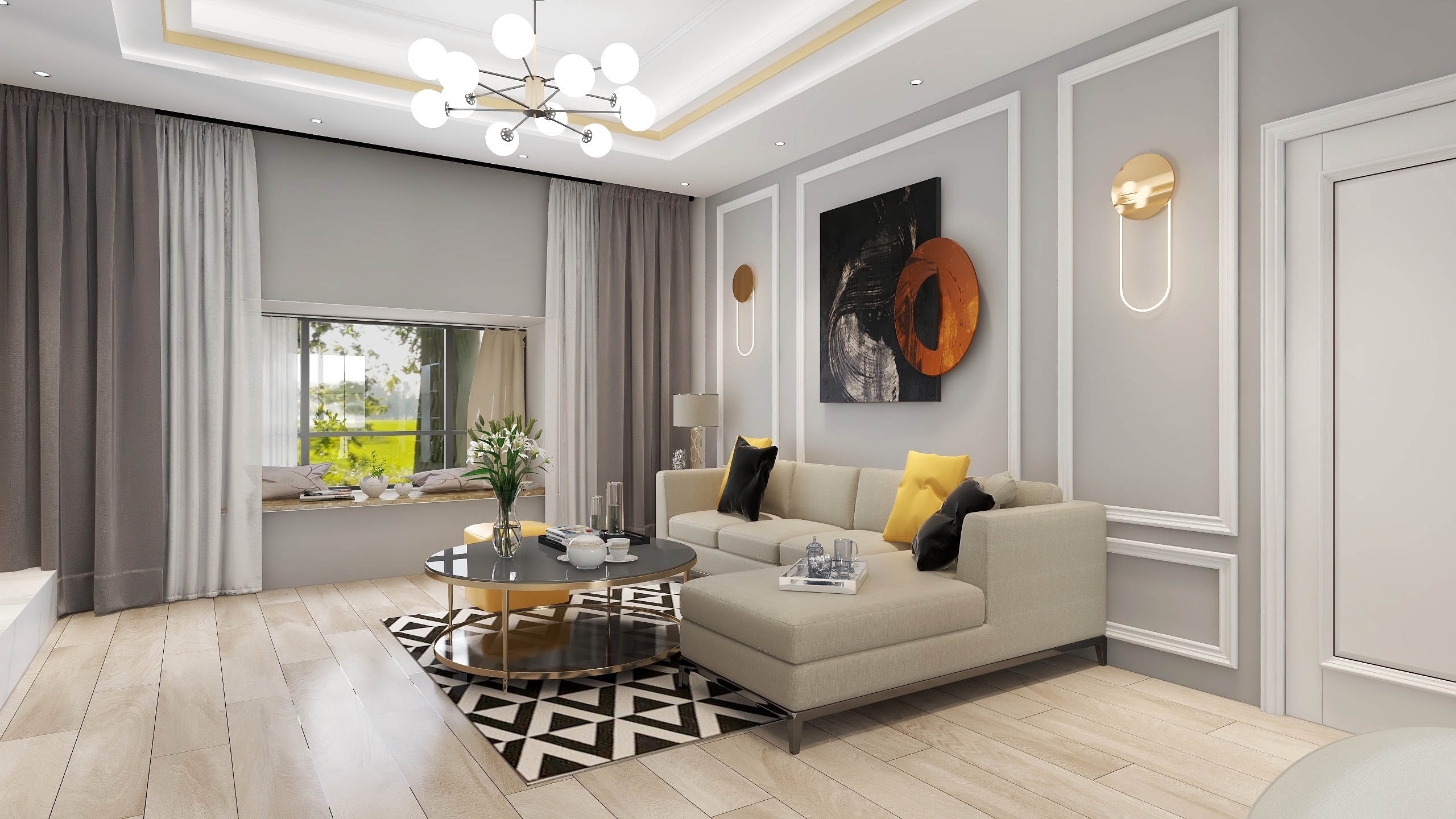 吴林科GonA-现代轻奢客餐厅-装修设计方案