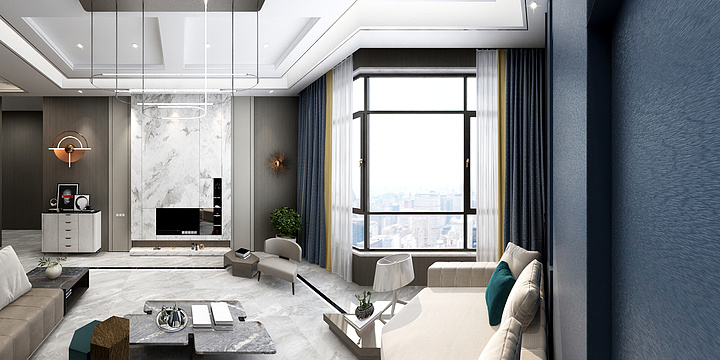 YDYWJCC-陈-恒大华府21#1001效果图-装修设计方案